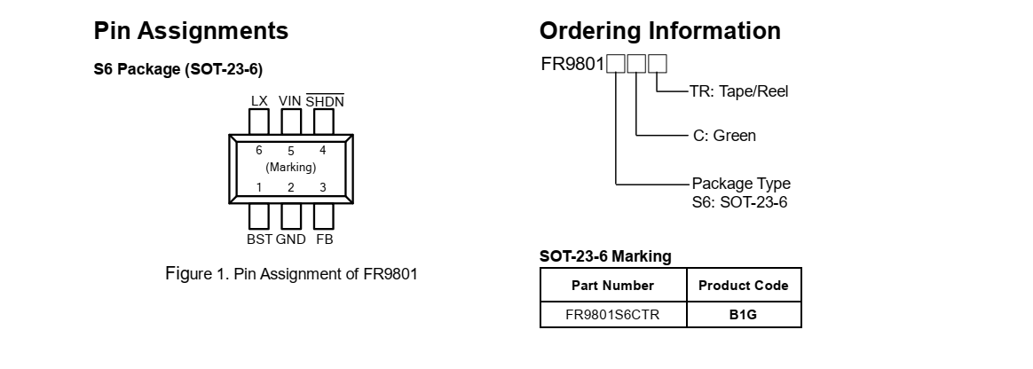 代理天钰FR9801降压转换器芯片