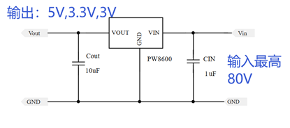 36V转5V，36V转3.3V，36V转3V稳压芯片和降压芯片电路图