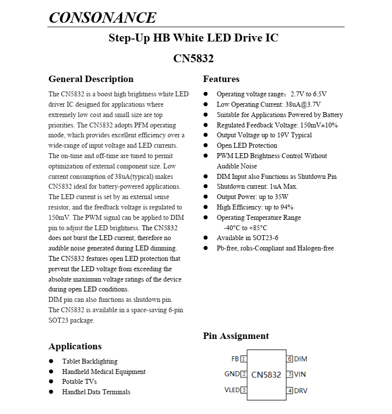 LED驱动芯片CN5832