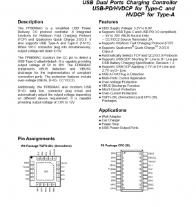 FP6606AC是一种简化的USB电源 交付3.0协议控制器 