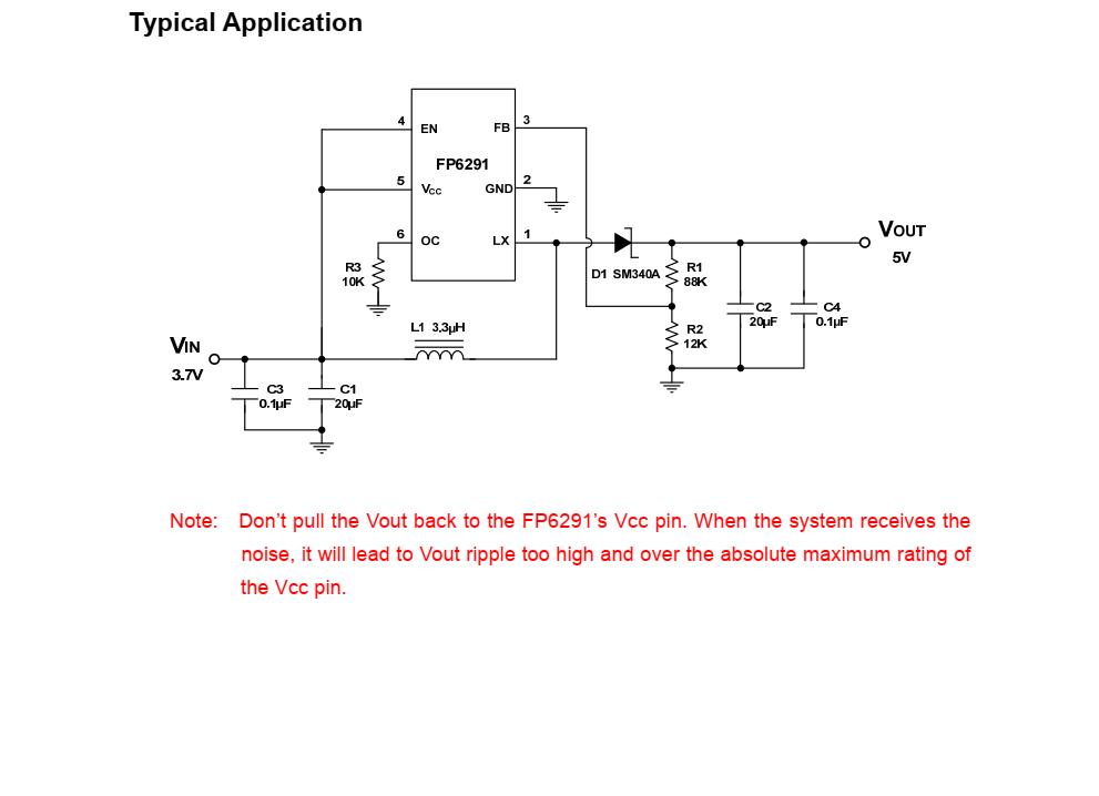FP6291 是一种电流模式升压 DC-DC 转换器。其内置0.2Ω 功率MOSFET的PWM电路使 该调节器具有很高的功率效率