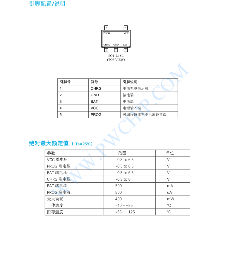 f_a3ba511937d169ae574274c16078614f.png 500MA单节3.7V锂电池充电芯片PW4054