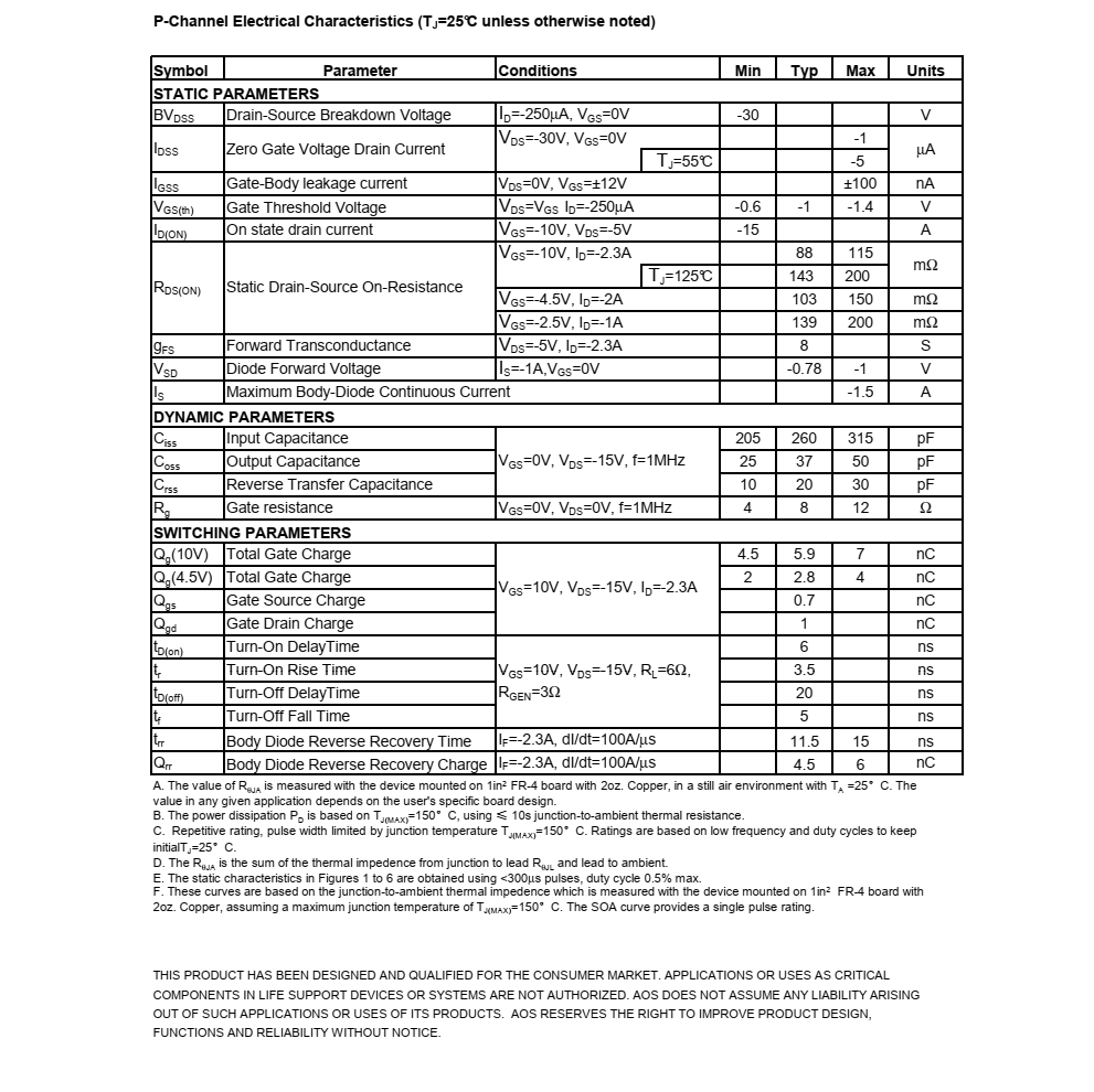 全新现货AO6601美国万代TSOP6封装，质量可靠