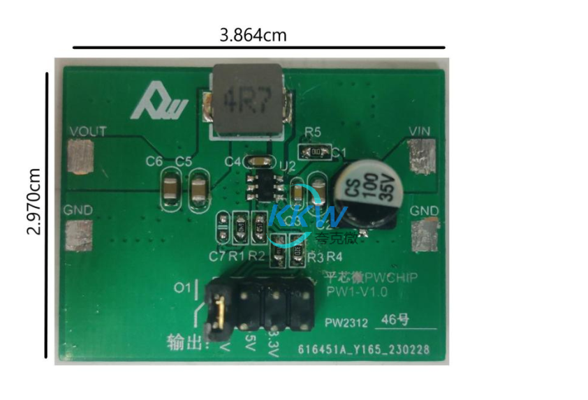 PW2312 的降压电路板作用是将输入电压降低，输出一个更低的电压。 46号