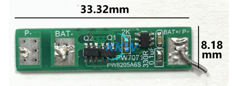 单节 4.35V/4.4V 锂电池保护方案板， 4A 过流， 79号