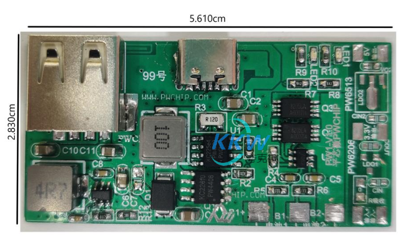 给5V1A 输入两节串联锂电池的充电方案的电路板  99号