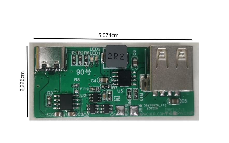 锂电池充放电板子 5V1A 充电和升压放电 5V2.4A的电路板  90号