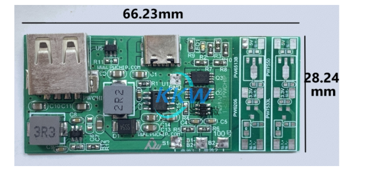 两节串联锂电池充放电板,5V2A 输入和输出， 输入抗 36V 保护  101号板