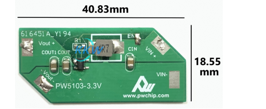 1-两节干电池升压 3.3V 电路板 PW5103 芯片， EN 真关断 130号